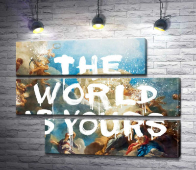 Модульная картина "Мир принадлежит вам - The world is yours"