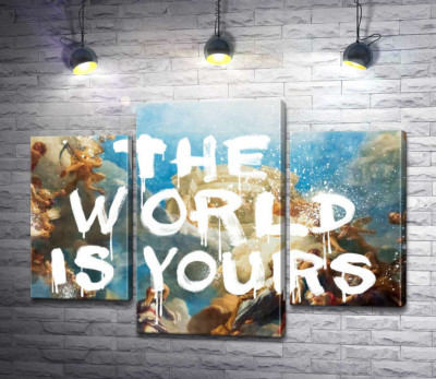 Модульная картина "Мир принадлежит вам - The world is yours"