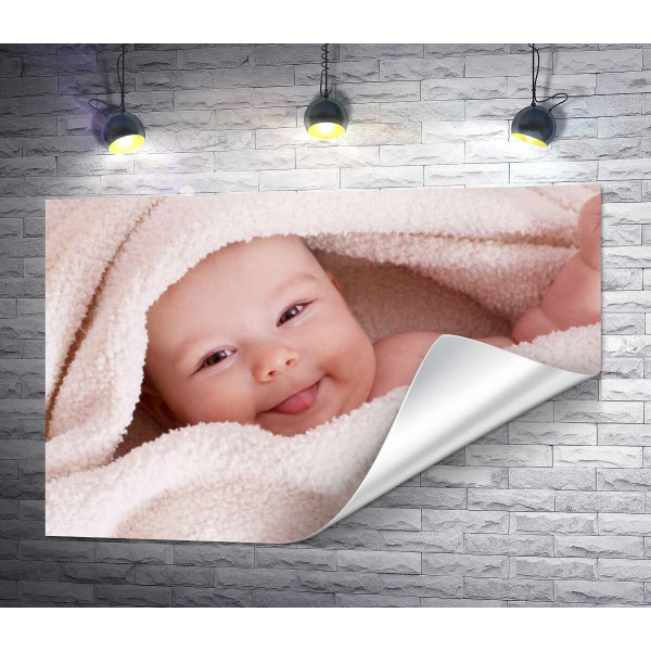 Младенец в плюшевом одеяле