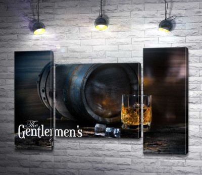 Клуб джентльменов: бочка виски и бокал