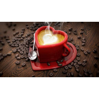 Чашка кави у вигляді серця