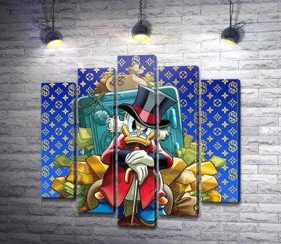 Модульна картина "Скрудж Макдак та сейф"