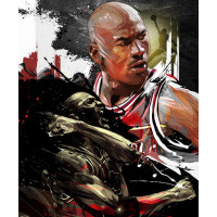 Арт портрет баскетболиста Майкла Джордана