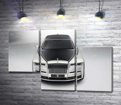Модульная картина "Стильный черно-белый Rolls Royce"