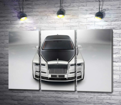 Модульна картина "Стильний чорно-білий Rolls Royce"