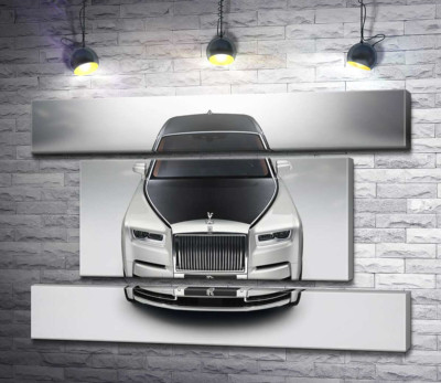Модульна картина "Стильний чорно-білий Rolls Royce"