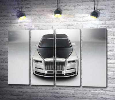 Модульна картина "Стильний чорно-білий Rolls Royce"