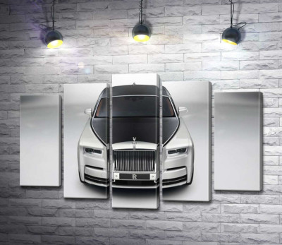 Модульная картина "Стильный черно-белый Rolls Royce"