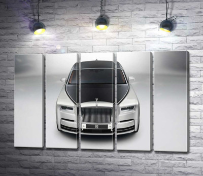 Модульна картина "Стильний чорно-білий Rolls Royce"