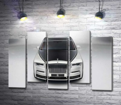 Модульна картина "Стильний чорно-білий Rolls Royce"
