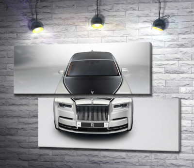 Модульная картина "Стильный черно-белый Rolls Royce"