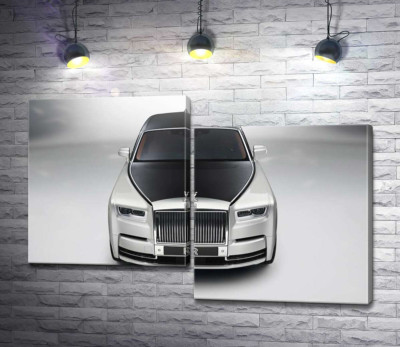 Модульная картина "Стильный черно-белый Rolls Royce"