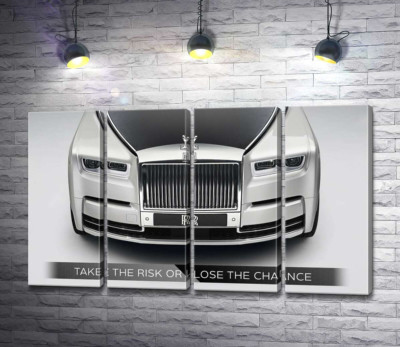 Модульная картина "Стильный Rolls Royce - Take the risk or lose the chance"