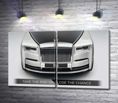 Модульная картина "Стильный Rolls Royce - Take the risk or lose the chance"
