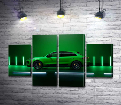 Porsche Macan в зеленом цвете