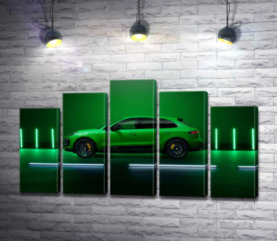 Porsche Macan в зеленом цвете