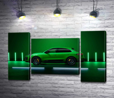 Porsche Macan в зеленом цвете