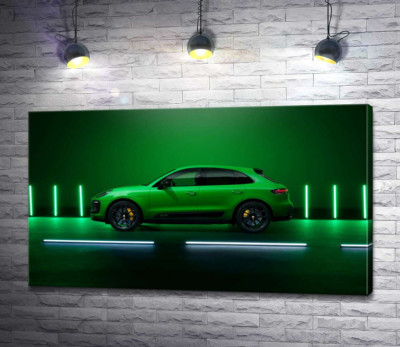 Porsche Macan в зеленом цвете