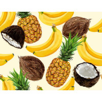 Текстура з бананів, кокосів та ананасів