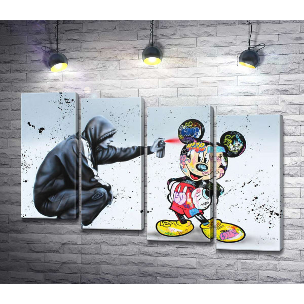 Граффити бомбер и Микки Маус