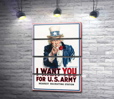 Плакат військового рекрутингу в США (I want you for US army)
