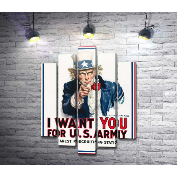Плакат военного рекрутинга в США (I want you for US army)