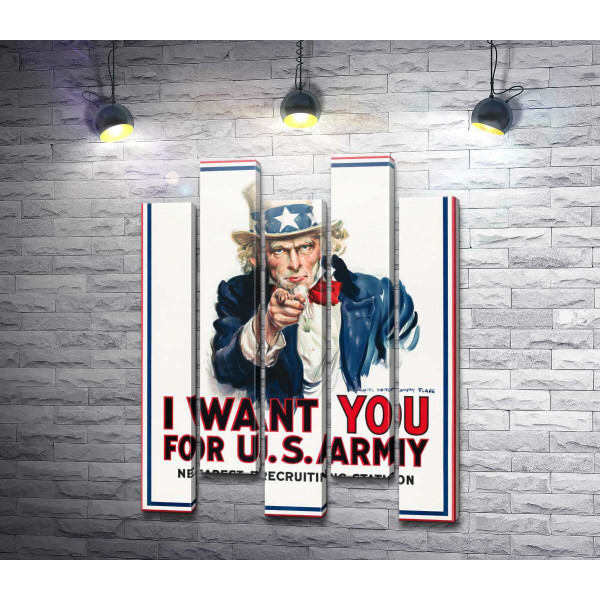 Плакат военного рекрутинга в США (I want you for US army)