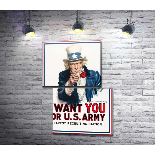 Плакат військового рекрутингу в США (I want you for US army)
