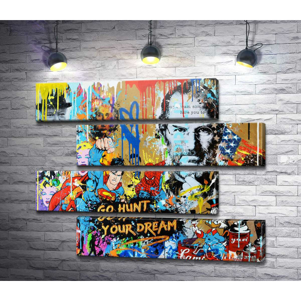 Арт графіті з Джобсом - Go hunt your dream