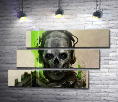 Модульная картина "Призрачный воин, персонаж Call of Duty"