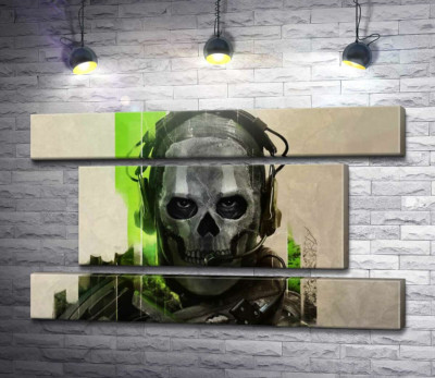Модульная картина "Призрачный воин, персонаж Call of Duty"