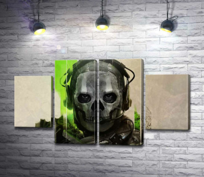 Модульна картина "Примарний воїн, персонаж Call of Duty"