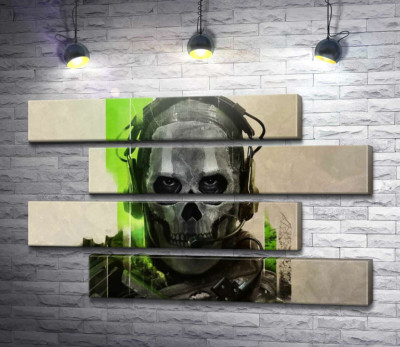 Модульная картина "Призрачный воин, персонаж Call of Duty"