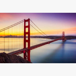 Міст Голден Гейт (Сан-Франциско) на мальовничому заході сонця