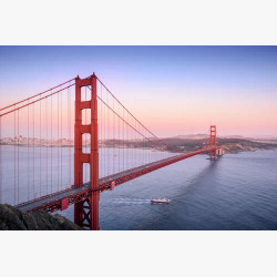 Утренний мост Голден Гейт в Сан-Франциско