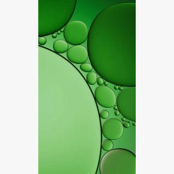 Причудливые пузырьки в зеленой жидкости