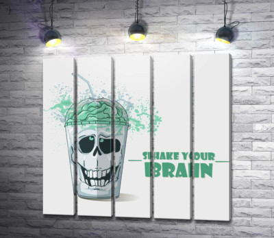 Модульна картина "Мотиваційний плакат: Shake your brain"