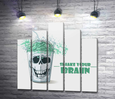 Модульна картина "Мотиваційний плакат: Shake your brain"