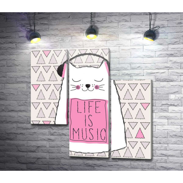 Кіт у навушниках: життя - це музика