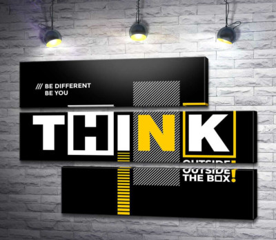Модульна картина "Мотиваційний плакат: Think"