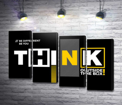 Модульная картина "Мотивационный плакат: Think"
