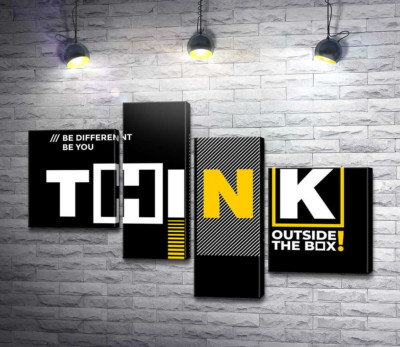 Модульная картина "Мотивационный плакат: Think"