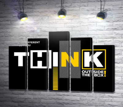 Модульна картина "Мотиваційний плакат: Think"