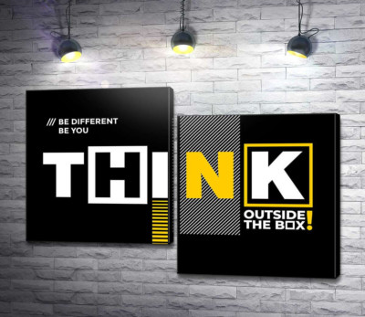 Модульна картина "Мотиваційний плакат: Think"