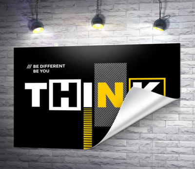 Мотивационный плакат: Think