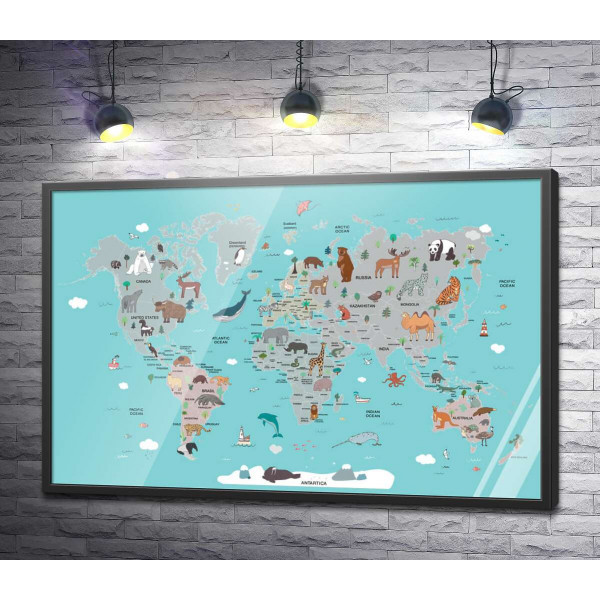 Детское представление карты мира