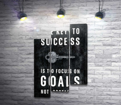 Модульная картина "Мотивационный плакат: The key to success"