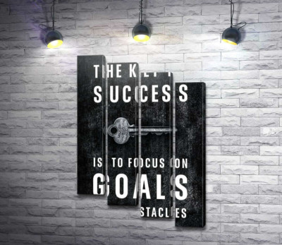 Модульная картина "Мотивационный плакат: The key to success"