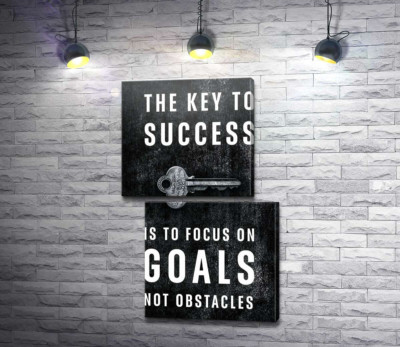 Модульная картина "Мотивационный плакат: The key to success"