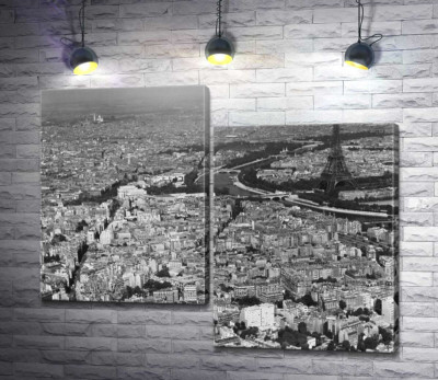 Панорама на Париж, фото ретро